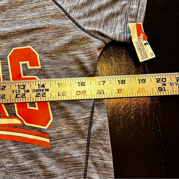 NWT Detroit Tigers Medium Gray and Orange Baseball MLB Deep V Neck - Picture 2 of 6